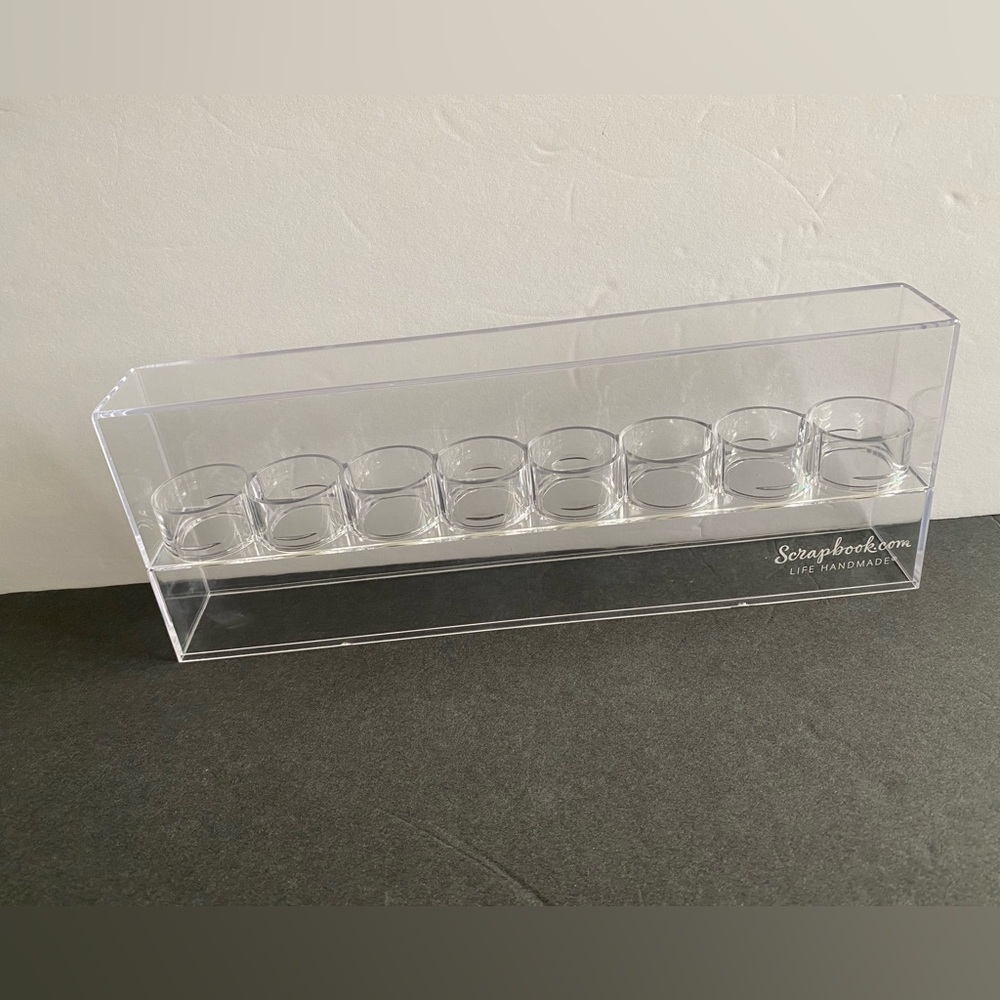 Scrapbook stackable clear plastic acrylic storage for 1oz bottles